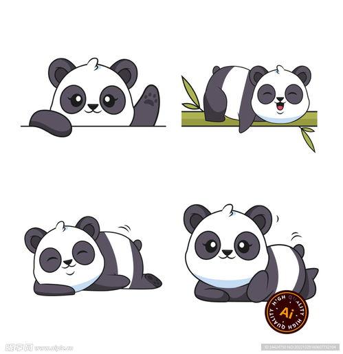 画熊猫图片,大自然的珍稀使者