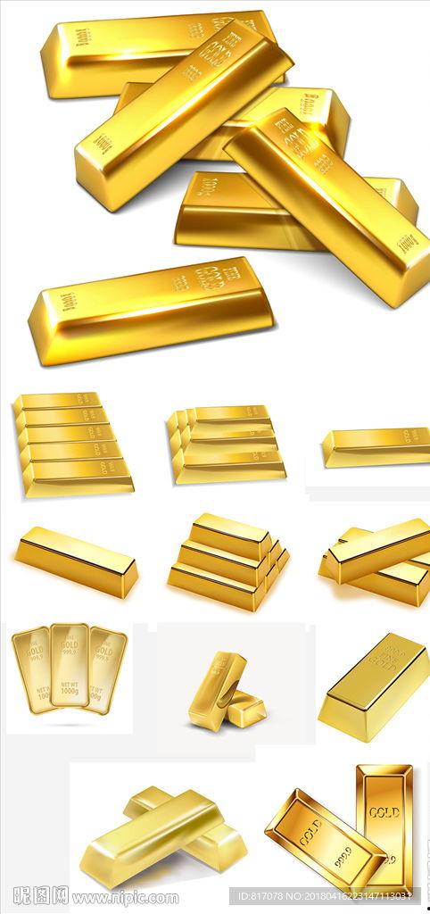 黄金条图片,璀璨夺目的财富象征