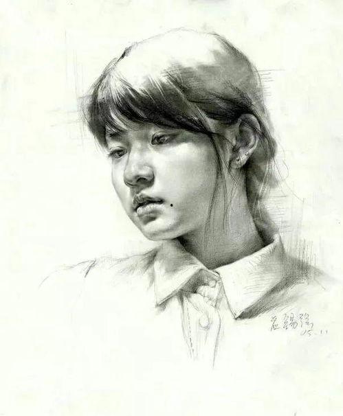 美女素描图片,捕捉光影中的优雅瞬间