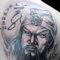 关公纹身图片,威武神韵，传承千年