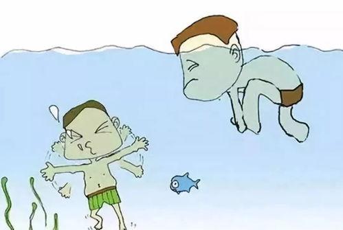 防溺水图片简笔画,简笔画中的生命警示