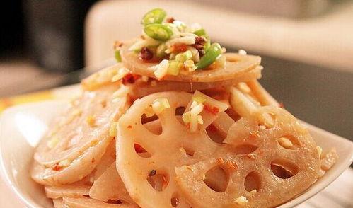 凉拌藕片图片,凉拌藕片的美味诱惑