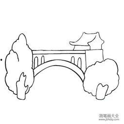 儿童桥简笔画图片大全,描绘童趣与创意的桥梁世界