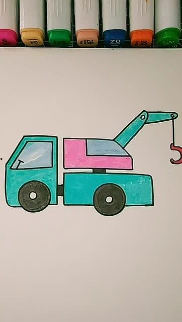 工程车简笔画图片大全,描绘现代建筑工地的活力与力量